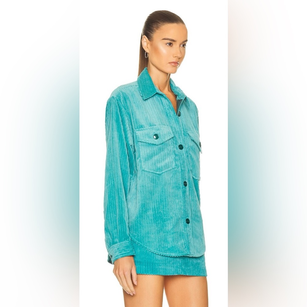 Isabel Marant Aqua Corduroy Top and Skirt Set